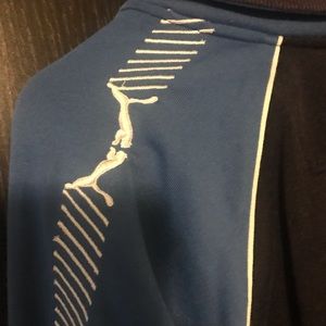 Vintage Puma Track Jacket Men's Medium Long Sleeve  Blue Full Zipper Size XL